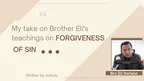 My take on Brother Eli's teachings on forgiveness of sin thumbnail