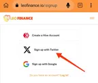 Feedback on the Leoinfra Google/X sign-up option on Leofinance.io thumbnail